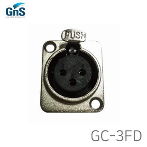 [GNS] GC-3FD / XLR(암) 매립커넥터 / 샤시형 XLR(암) / 정사각매립커넥터