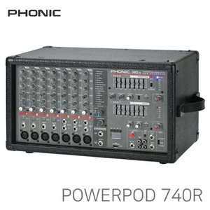 [PHONIC] POWERPOD740R / 12채널 파워드믹서 / 8OHM 145W / 4OHM 220W